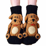 Christmas Winter Warm Socks - Brown Bear Design
