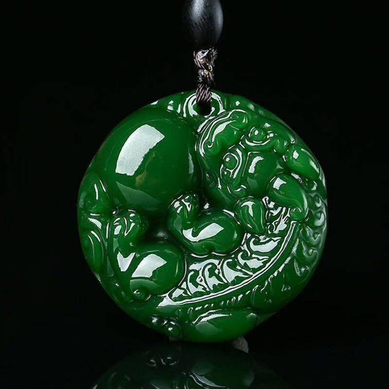 Green Jade Pixiu Pendant