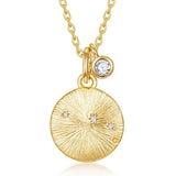 925 Silver The Twelve Zodiac Signs Pendant - Red Leaf Forest