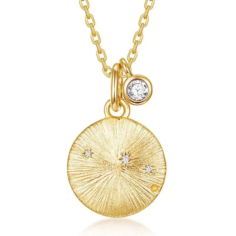 925 Silver The Twelve Zodiac Signs Pendant - Red Leaf Forest