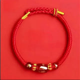 Zodiac Horse Year Red String Bracelet - 2026 Style 2 - Red Leaf Forest