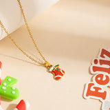 Christmas Necklace Pendant - Festive Holiday Jewelry Gift