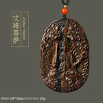 Chinese Zodiac Agarwood Pendant - Handcrafted Traditional Jewelry - Red Leaf Forest