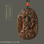 Chinese Zodiac Agarwood Pendant - Handcrafted Traditional Jewelry - Red Leaf Forest