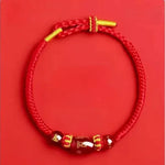 Zodiac Horse Year Red String Bracelet - 2026 Style 2 - Red Leaf Forest
