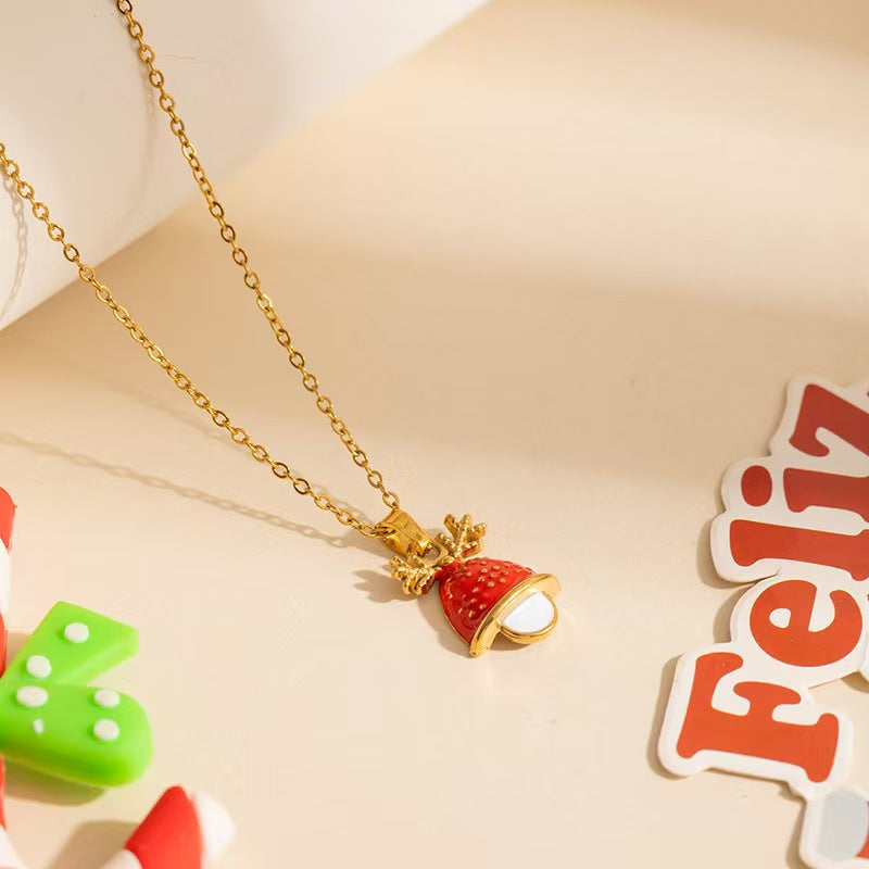 Christmas Necklace Pendant - Festive Holiday Jewelry Gift