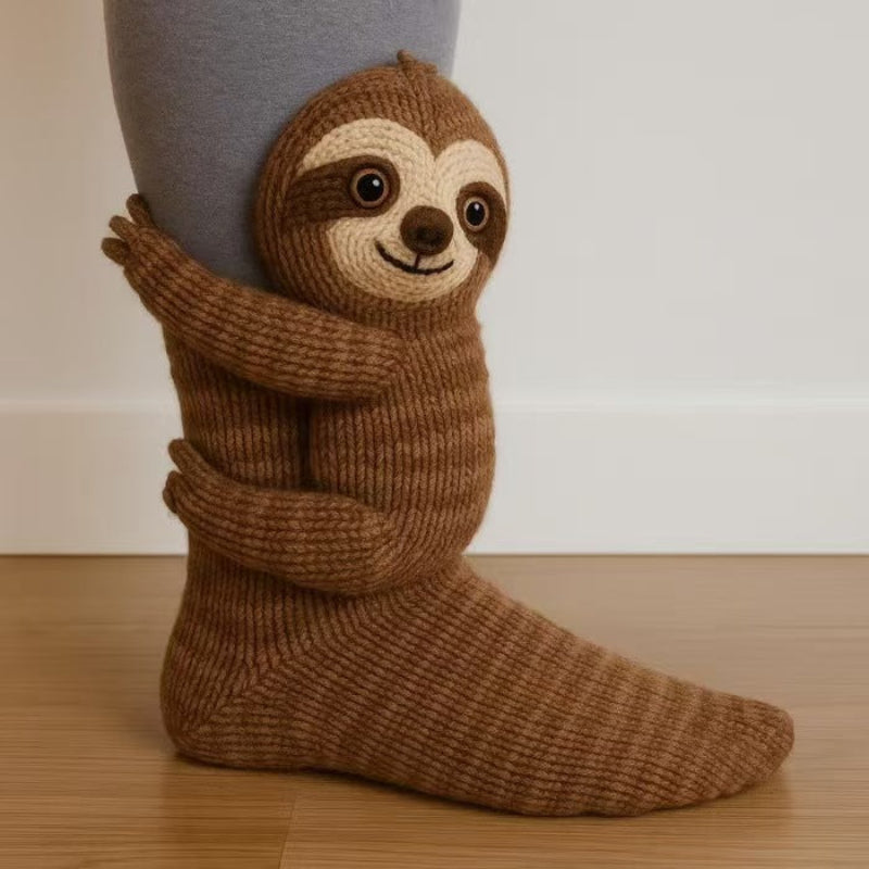 Christmas Animal Socks - Sloth Design