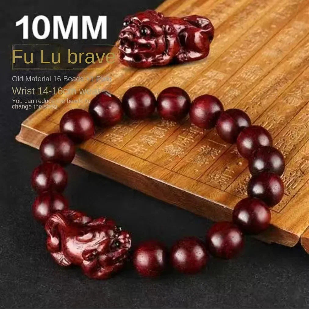 Rosewood Golden Satinwood Pendant - Traditional Cultural Jewelry - Red Leaf Forest