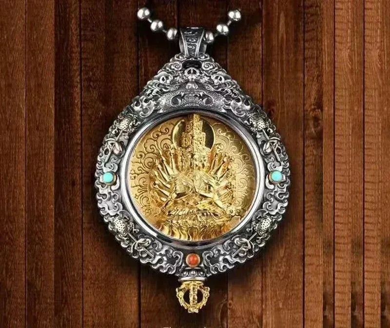Zodiac Guardian Buddha Pendant - Traditional Cultural Jewelry - Red Leaf Forest