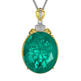 Vintage Oval Turquoise Pendant Necklace - Red Leaf Forest
