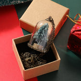 Christmas pendant ornament—Glass pendant necklace