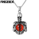 Halloween Couple Pendant - Gothic Skull Necklace