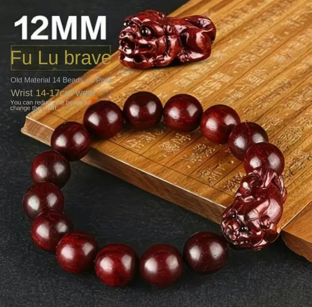 Rosewood Golden Satinwood Pendant - Traditional Cultural Jewelry - Red Leaf Forest