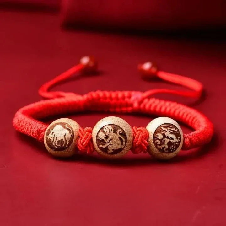 12 Zodiac Signs Triple Harmony and Six Harmony Red String - Red Leaf Forest