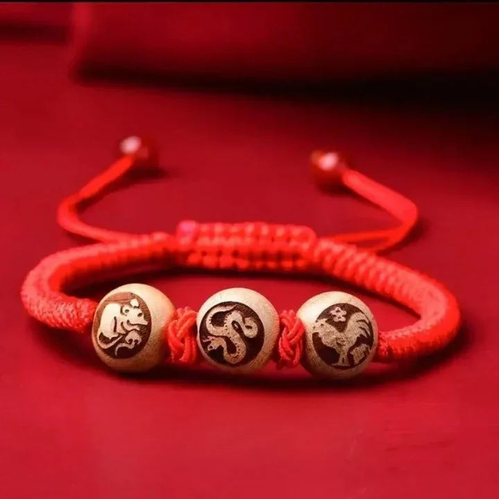 12 Zodiac Signs Triple Harmony and Six Harmony Red String - Red Leaf Forest
