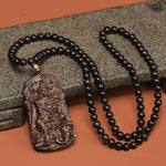 Ancient Yisumu Agarwood Pendant - Traditional Cultural Jewelry - Red Leaf Forest