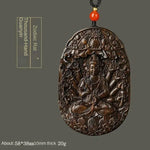 Chinese Zodiac Agarwood Pendant - Handcrafted Traditional Jewelry - Red Leaf Forest