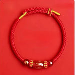 Zodiac Horse Year Red String Bracelet - 2026 Style 2 - Red Leaf Forest