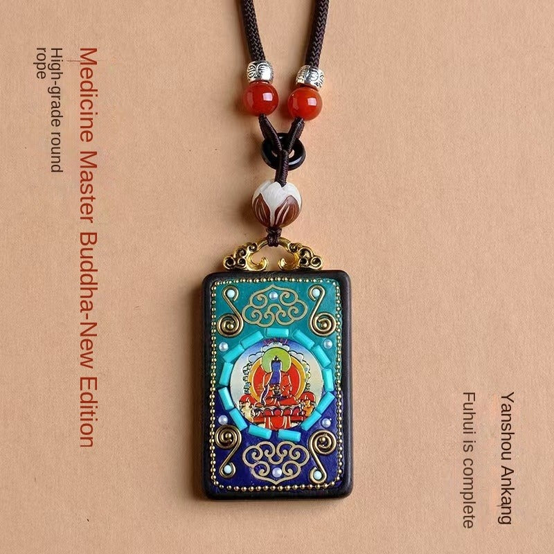 Yellow Jambhala, Medicine Buddha, Buddha pendant