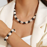 2  :Halloween pumpkin skull necklace and bracelet