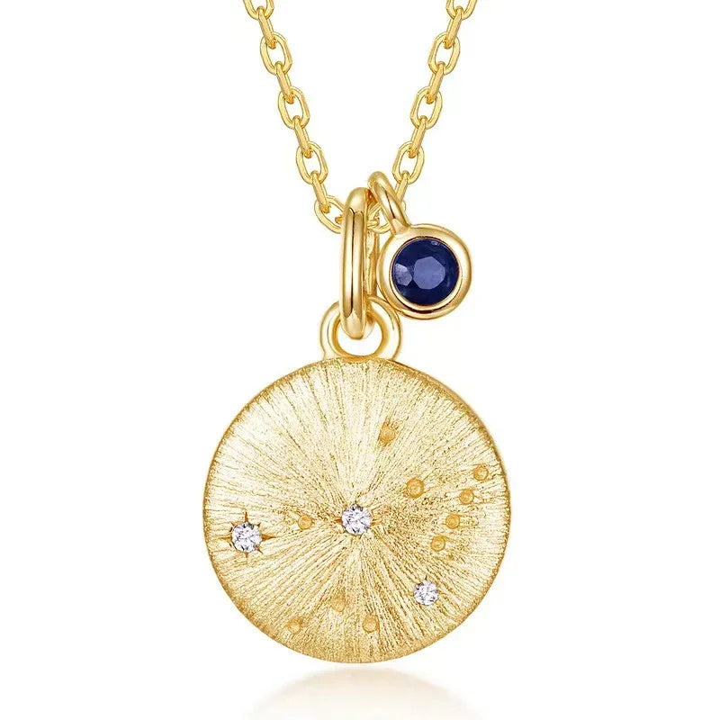 925 Silver The Twelve Zodiac Signs Pendant - Red Leaf Forest