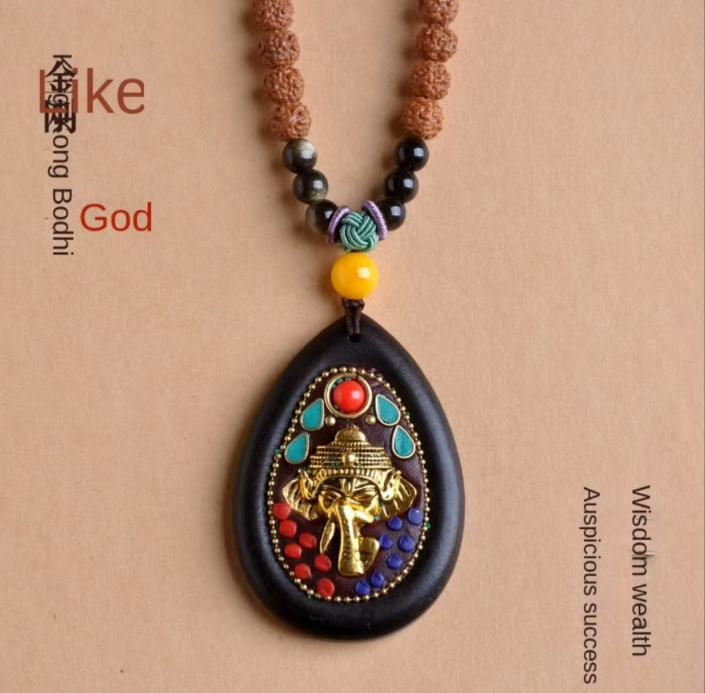 Yellow Jambhala, Medicine Buddha, Buddha pendant