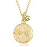 925 Silver The Twelve Zodiac Signs Pendant - Red Leaf Forest