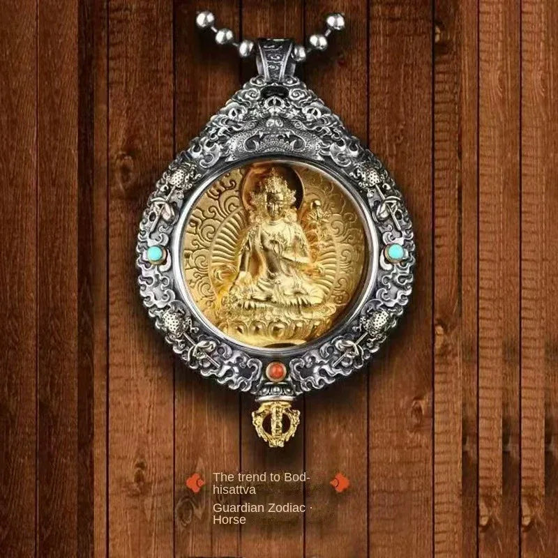 Nine Palaces Trigram Pendant - Traditional Chinese Cultural Jewelry - Red Leaf Forest