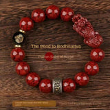 Cinnabar Pi Xiu Zodiac Buddha Bracelet