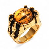 Evil Eye Dragon Claw Ring - Red Leaf Forest