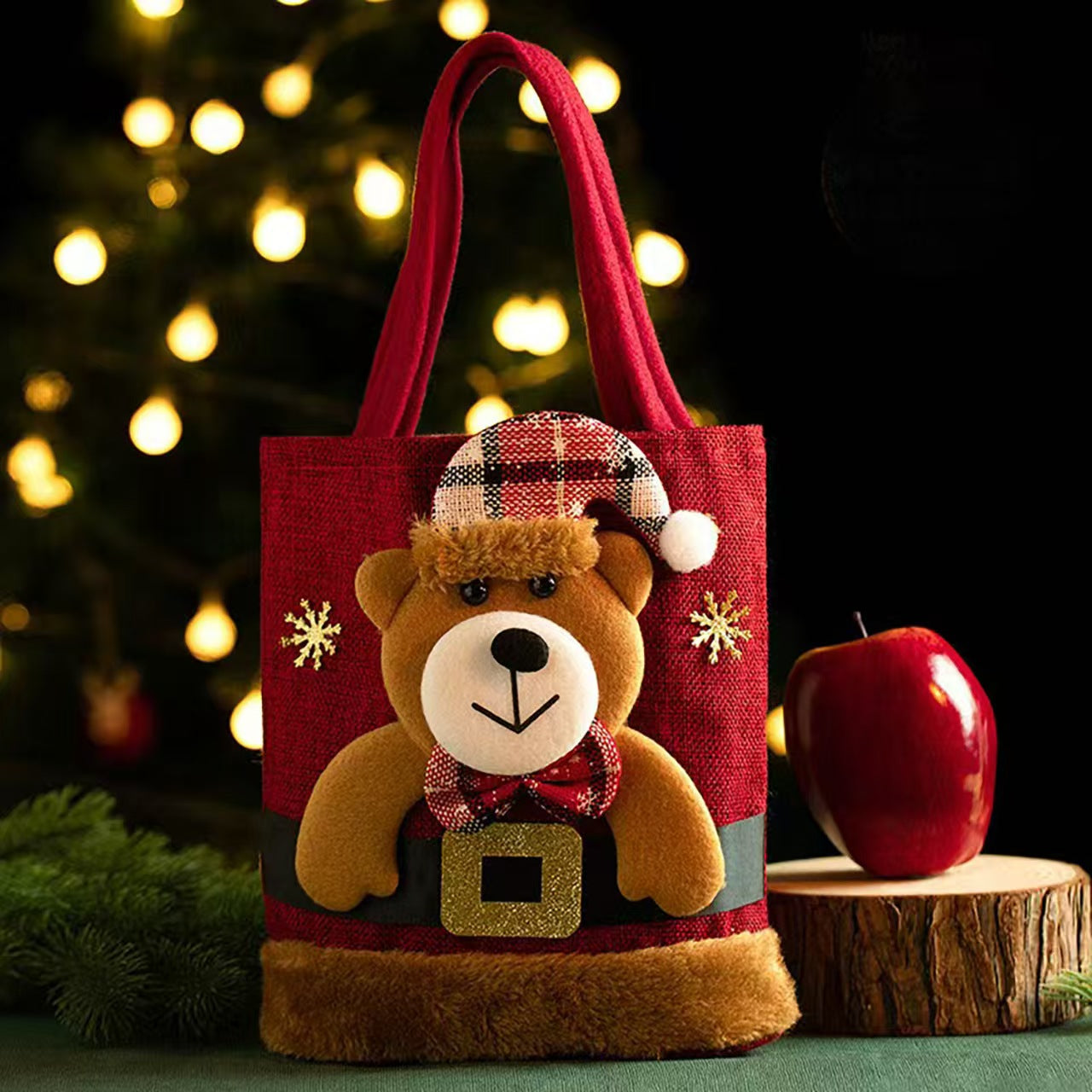 Christmas Gift Bags - Teddy Bear Design
