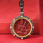 Cinnabar Zodiac Pendant - Traditional Cultural Jewelry - Red Leaf Forest