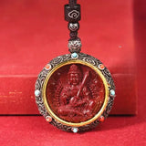 Cinnabar Zodiac Pendant - Traditional Cultural Jewelry - Red Leaf Forest