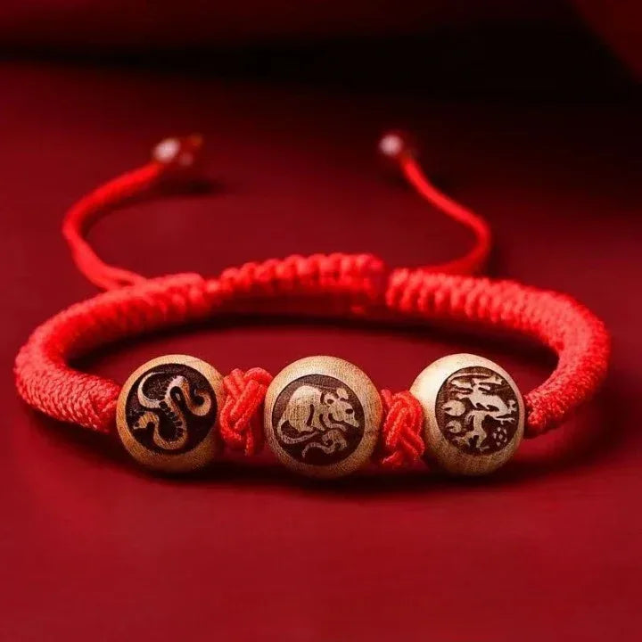 12 Zodiac Signs Triple Harmony and Six Harmony Red String - Red Leaf Forest