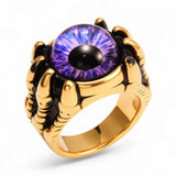 Evil Eye Dragon Claw Ring - Red Leaf Forest