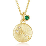 925 Silver The Twelve Zodiac Signs Pendant - Red Leaf Forest