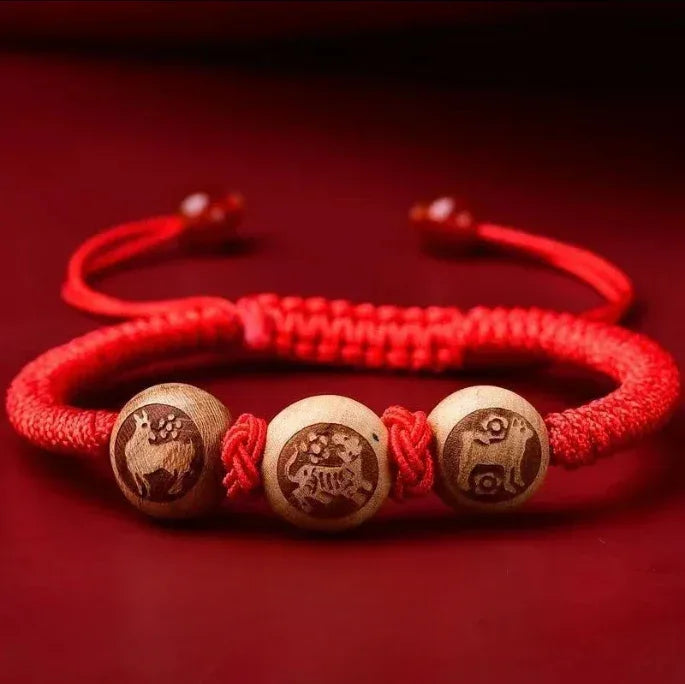 12 Zodiac Signs Triple Harmony and Six Harmony Red String - Red Leaf Forest