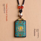 Yellow Jambhala, Medicine Buddha, Buddha pendant