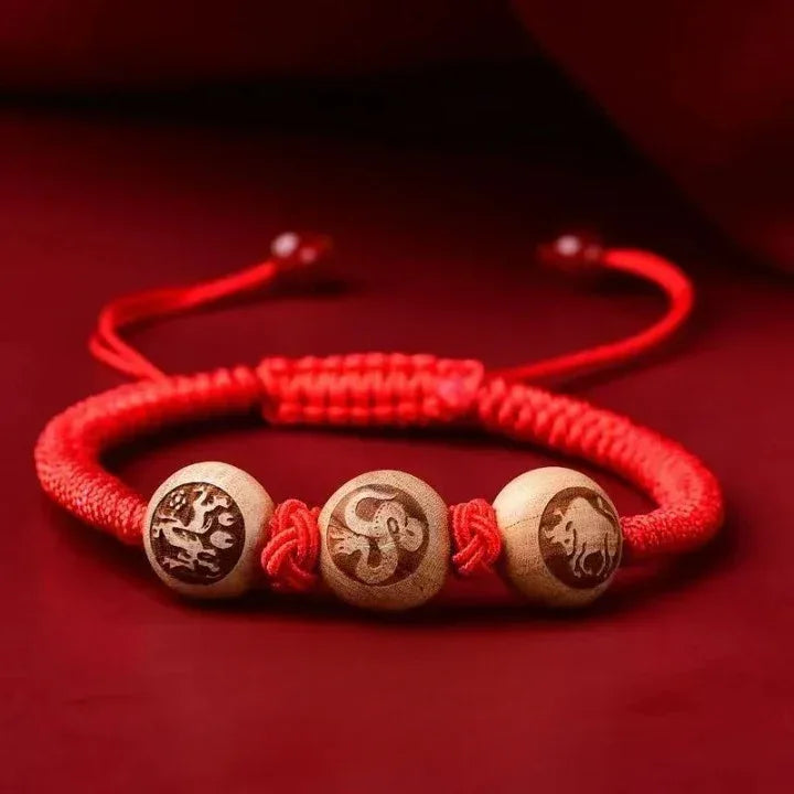 12 Zodiac Signs Triple Harmony and Six Harmony Red String - Red Leaf Forest