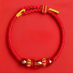 Zodiac Horse Year Red String Bracelet - 2026 Style 2 - Red Leaf Forest