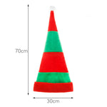 Red and Green Striped Christmas Hat (Size)