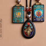 Yellow Jambhala, Medicine Buddha, Buddha pendant