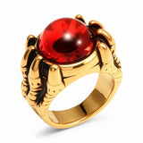 Evil Eye Dragon Claw Ring - Red Leaf Forest