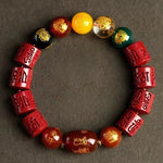 Cinnabar Bracelet - Traditional Cultural Jewelry - Red Leaf Forest