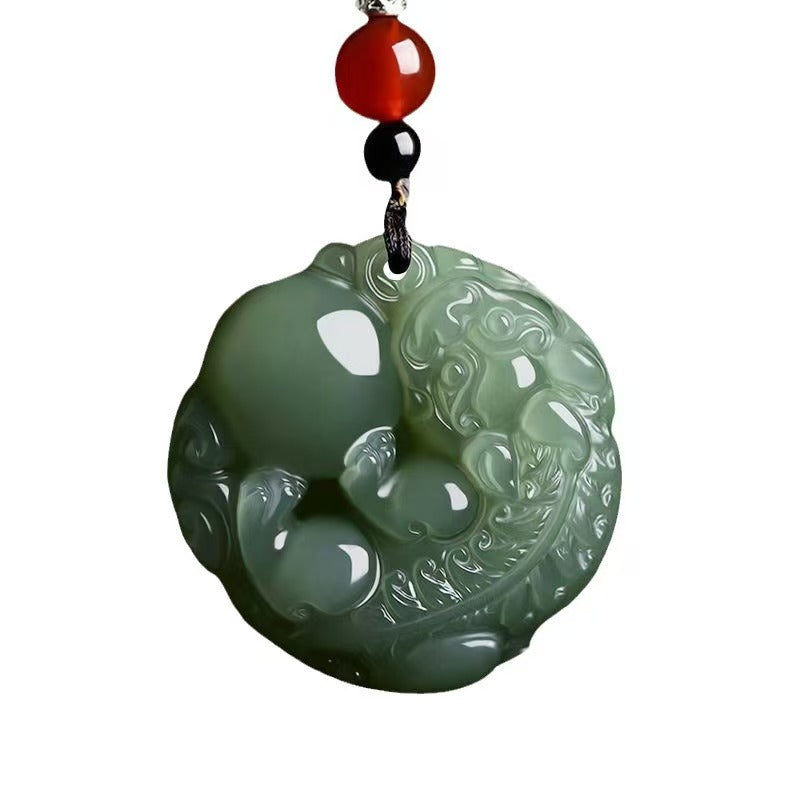 Gray Jade Pixiu Pendant