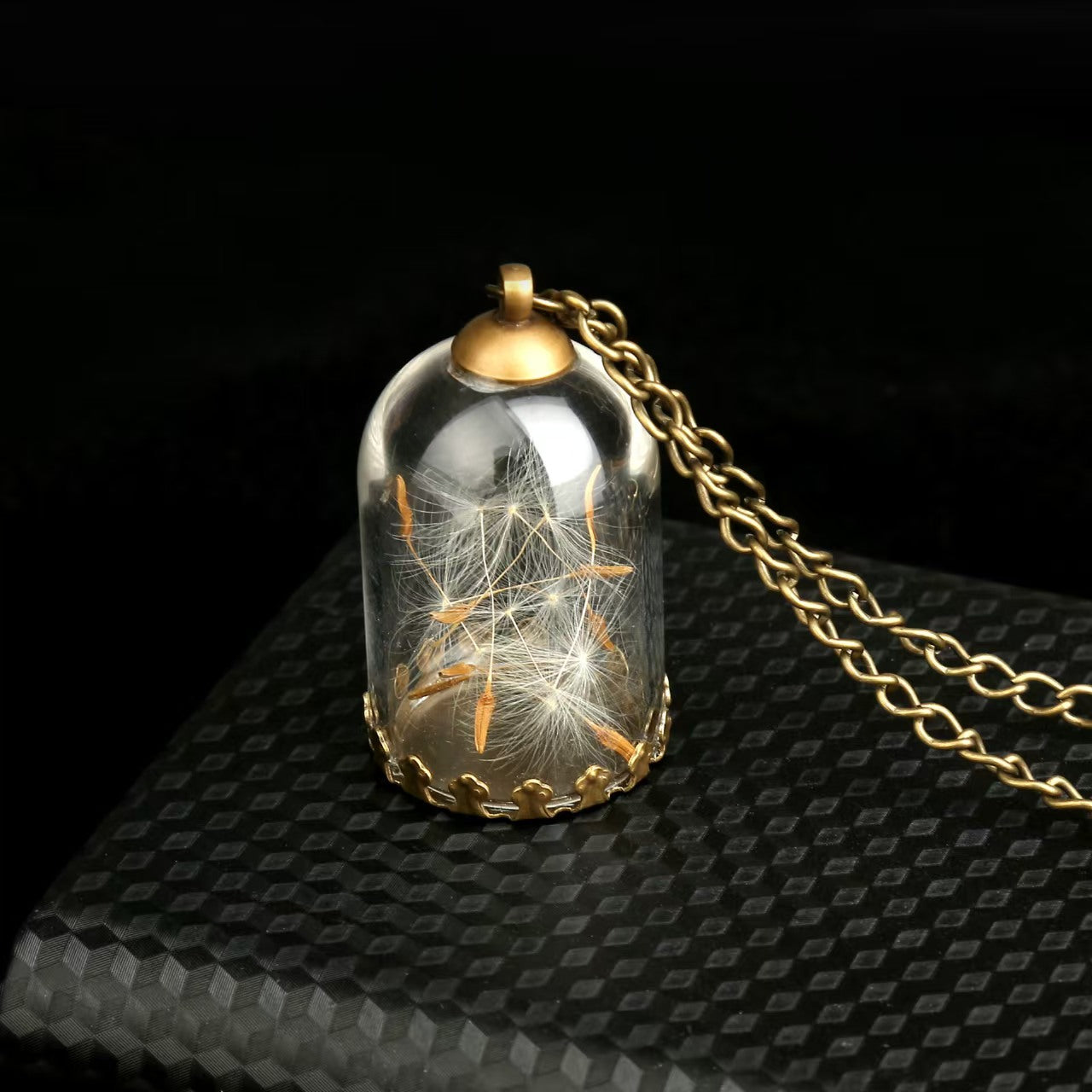 Christmas pendant ornament—Glass pendant necklace