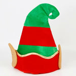 Christmas Elf Red and Green Striped Hat