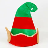Christmas Elf Red and Green Striped Hat