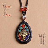 Yellow Jambhala, Medicine Buddha, Buddha pendant