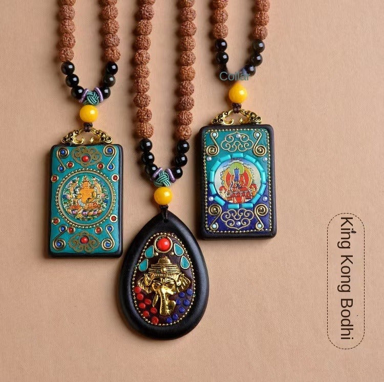 Yellow Jambhala, Medicine Buddha, Buddha pendant